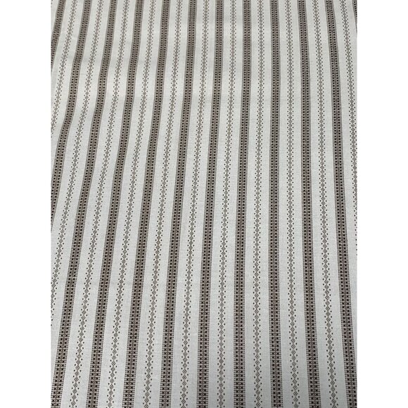 Marcus Bros. Textiles Striped Cotton Fabric 1/2 Yard 38" Wide Brown Cream Made I - Picture 2 of 4